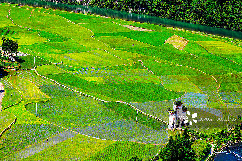 贵州省遵义市凤冈县新建镇长碛古寨景区图片素材