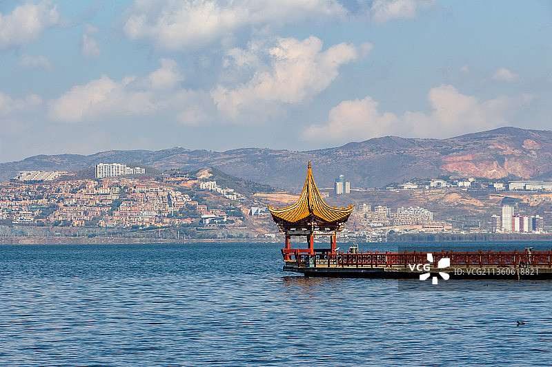 大理海心亭码头图片素材