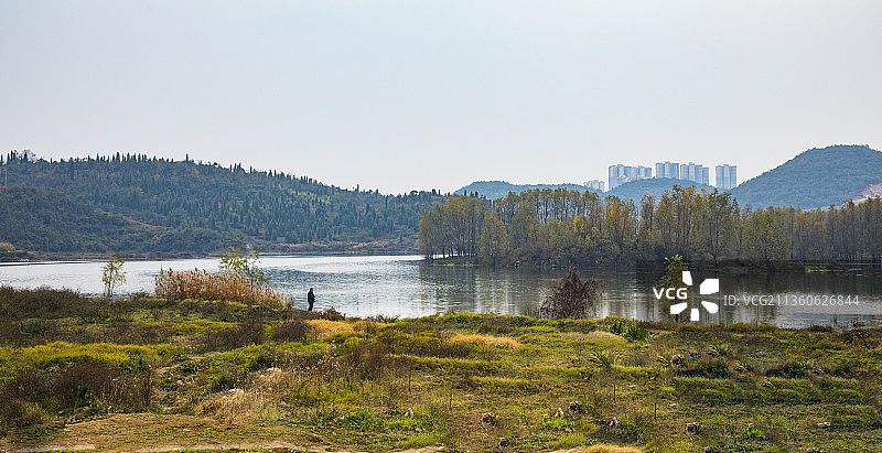 中国贵州贵阳市清镇红枫湖湿地公园局部图片素材