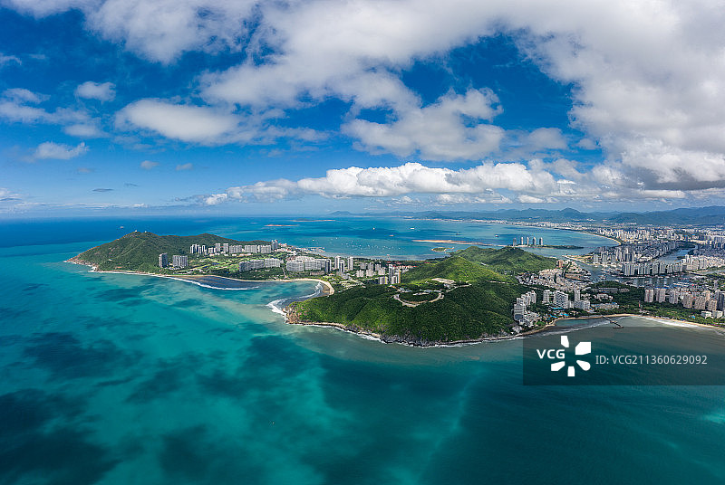 航拍三亚大东海图片素材