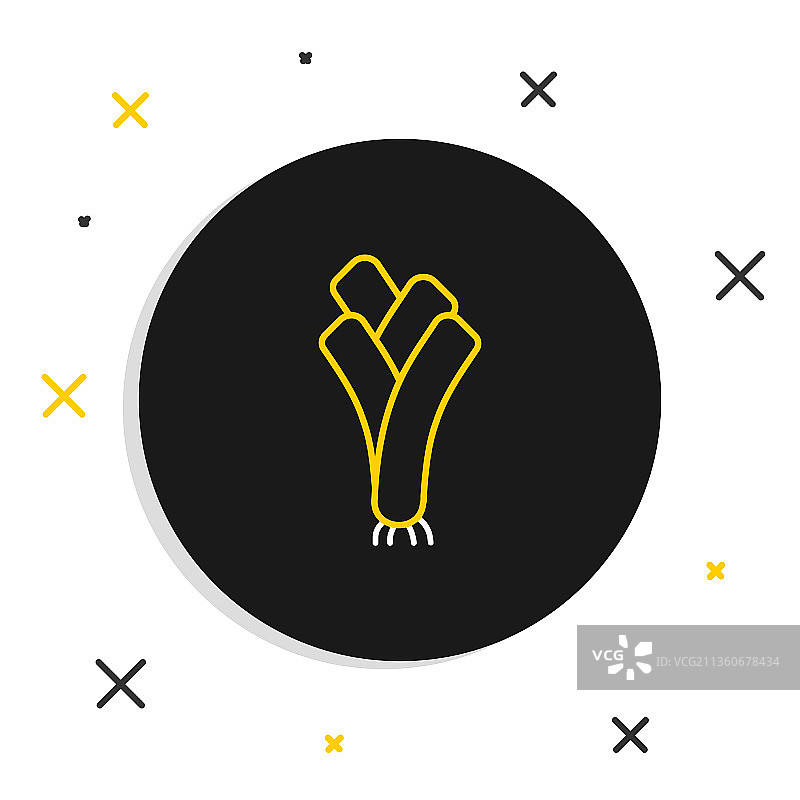 韭葱线性图标图片素材