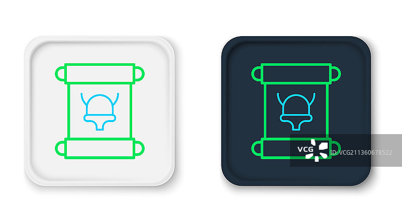 线条法令纸莎草纸卷轴图标图片素材