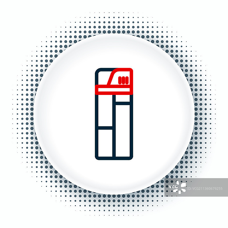 白色背景上的线条打火机图标图片素材