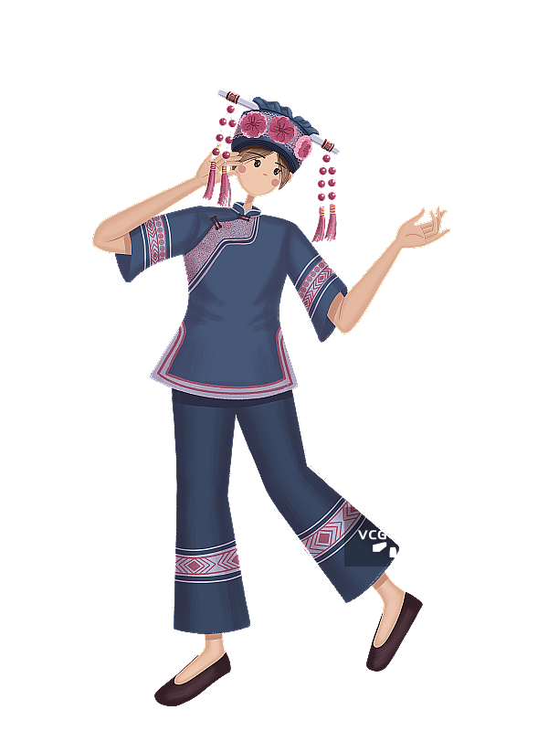 仫佬族少女图片素材