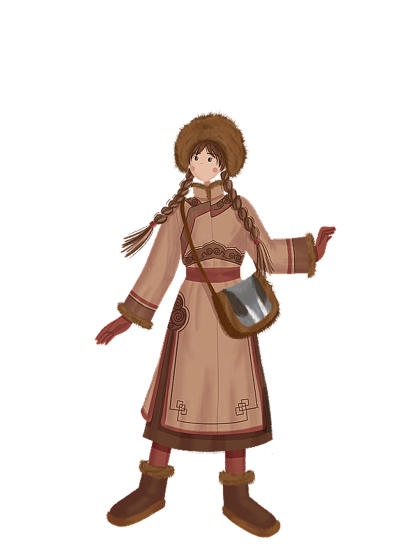 鄂伦春族少女图片素材