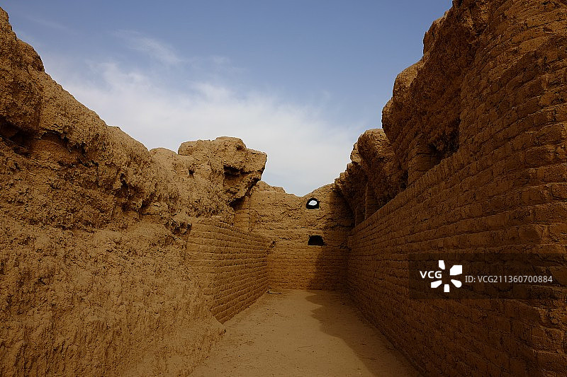 中国新疆吐鲁番高昌故城遗址图片素材