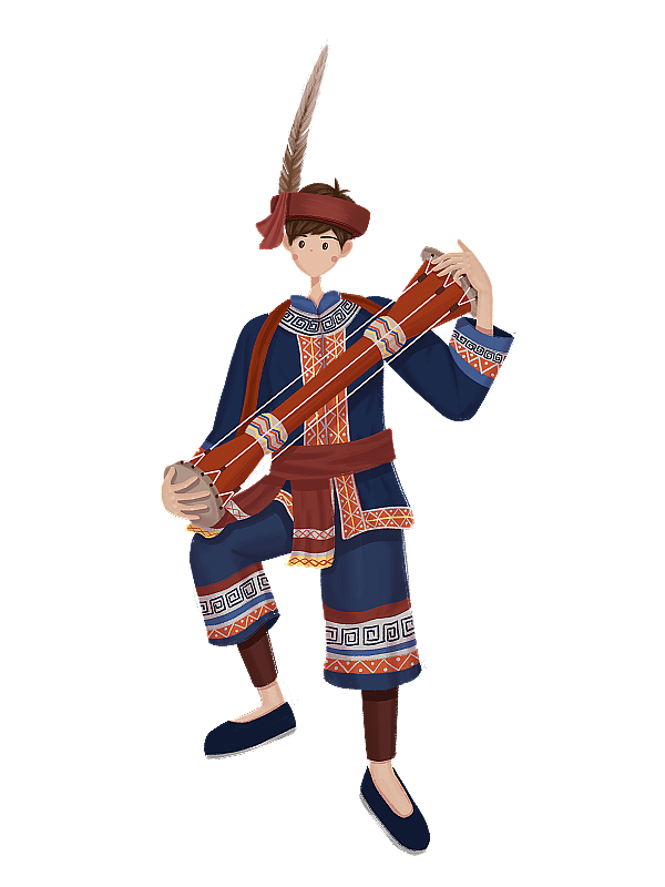 打长鼓的瑶族少年图片素材