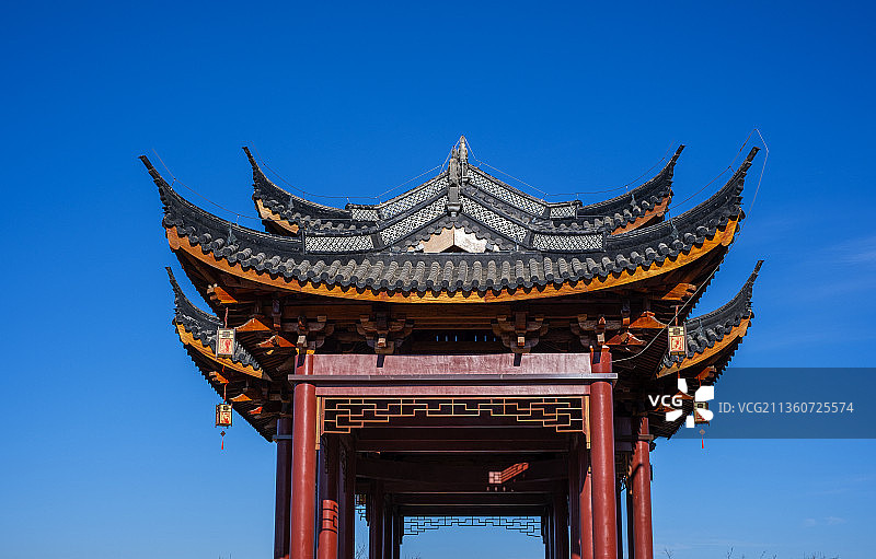 漳泽湖湿地二十四桥图片素材