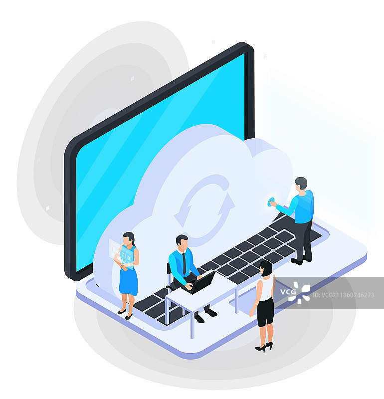 笔记本电脑云图片素材