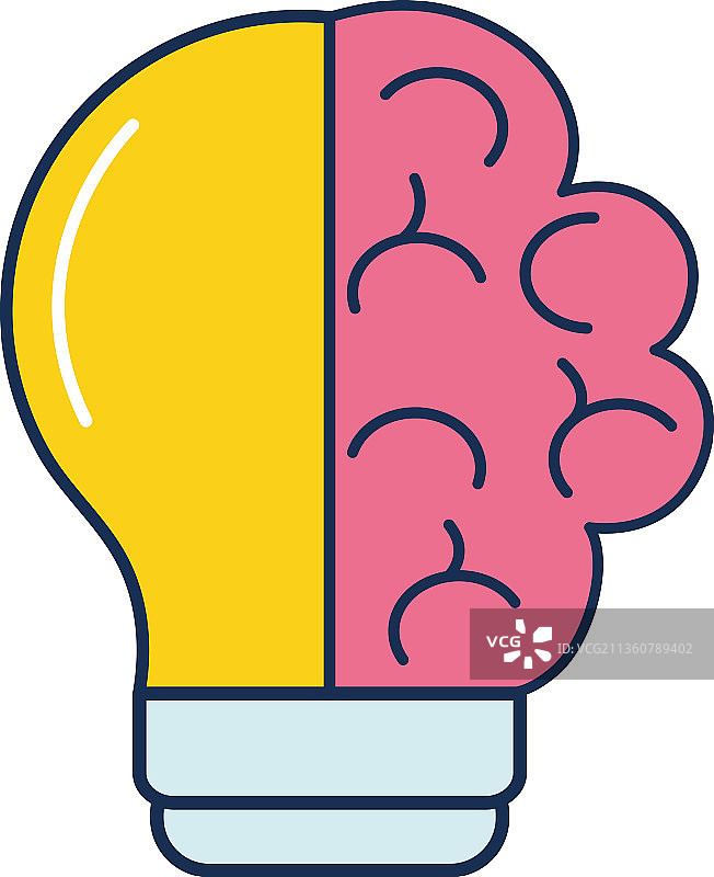 灯泡形状的脑部图片素材