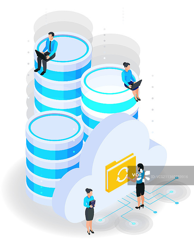 云组合中的服务器图片素材