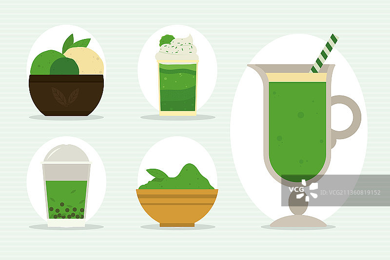 抹茶图标合集图片素材