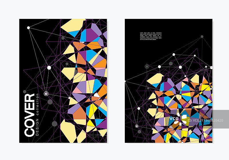 抽象破碎彩色玻璃背景图片素材