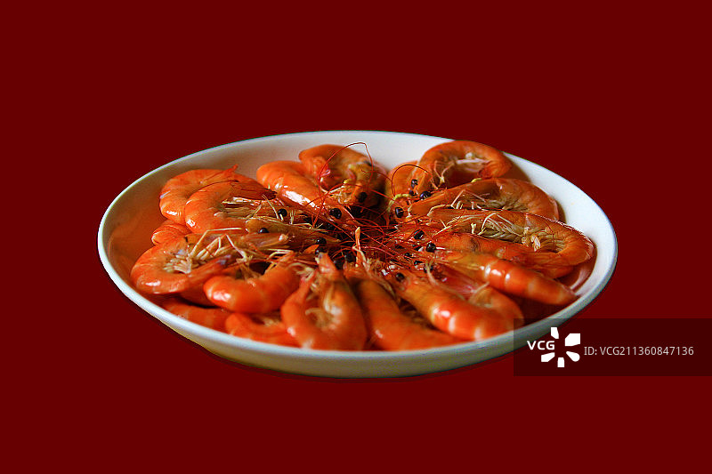 白灼 基围虾 家庭美食图片素材