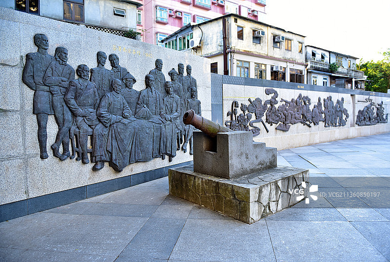 广东省深圳市盐田区沙头角中英街图片素材