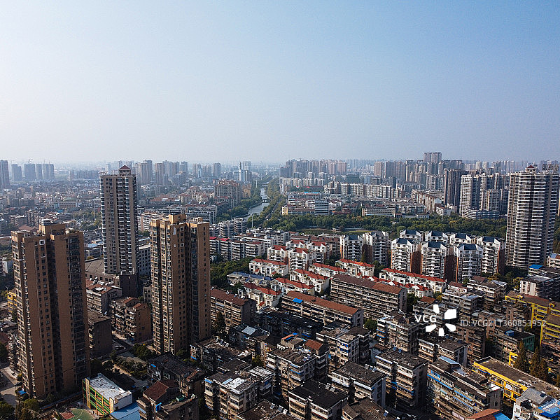 荆州市 沙市区 中山公园 北京中路 塔桥路 江津湖图片素材