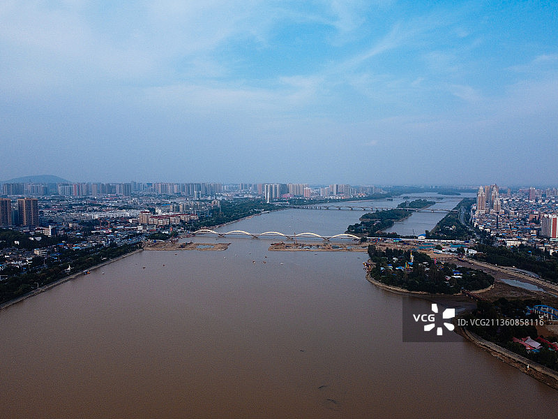南阳 卧龙区 卧龙大桥 文化路 白象湾 白河图片素材