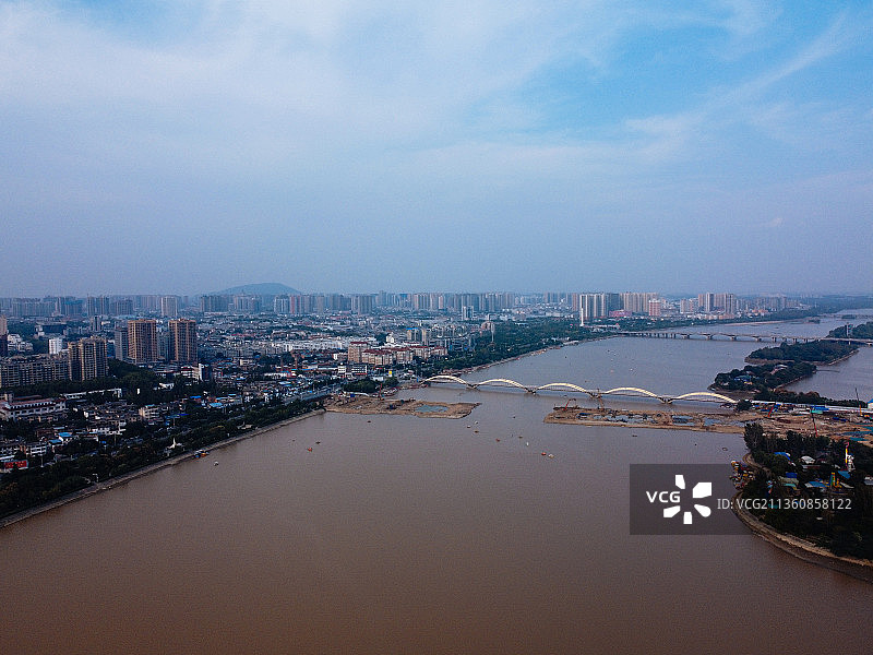 南阳 卧龙区 卧龙大桥 文化路 白象湾 白河图片素材