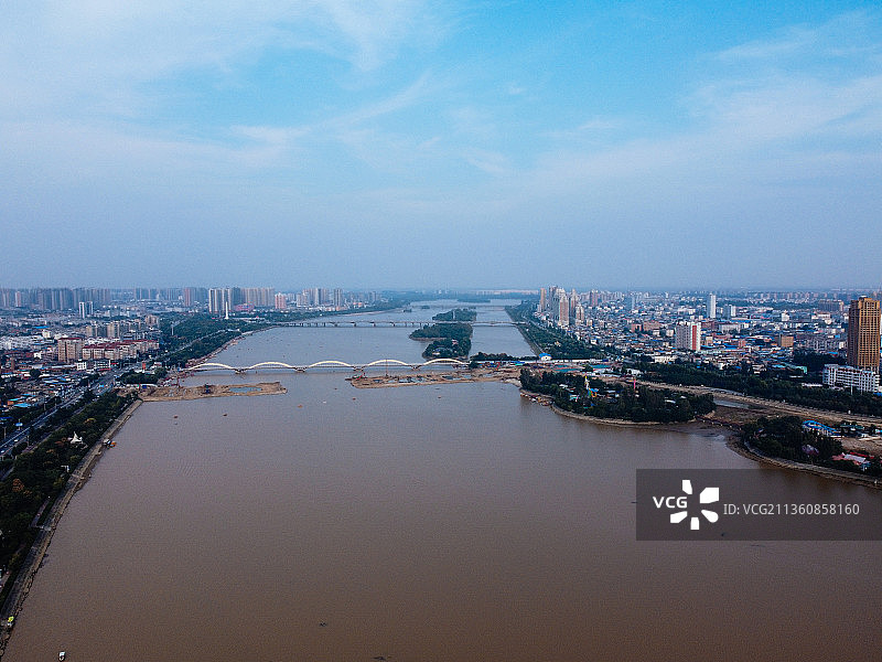 南阳 卧龙区 卧龙大桥 文化路 白象湾 白河图片素材