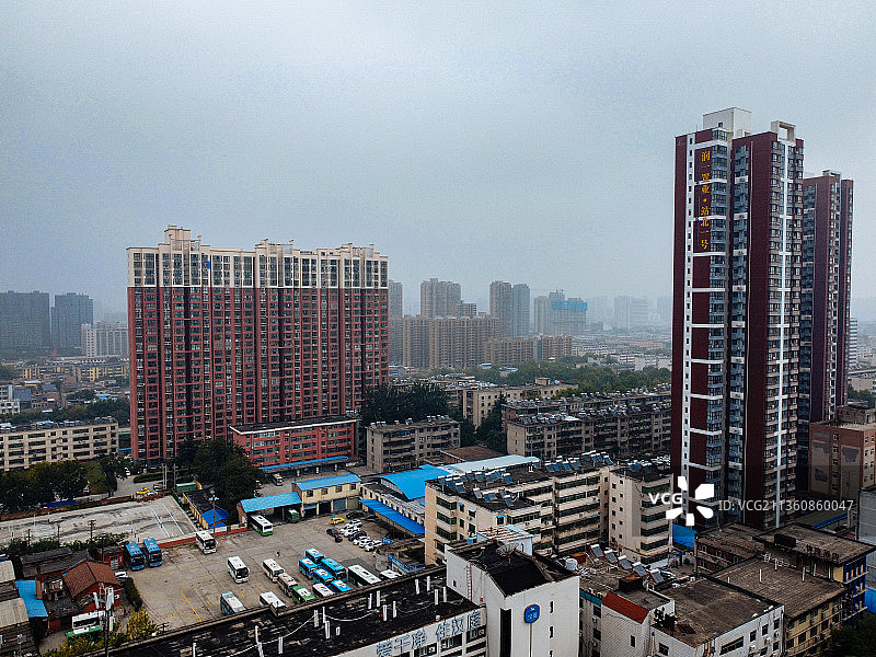 渭南 临渭区 渭南站 华山大街 恒生国际大厦 体育广场图片素材