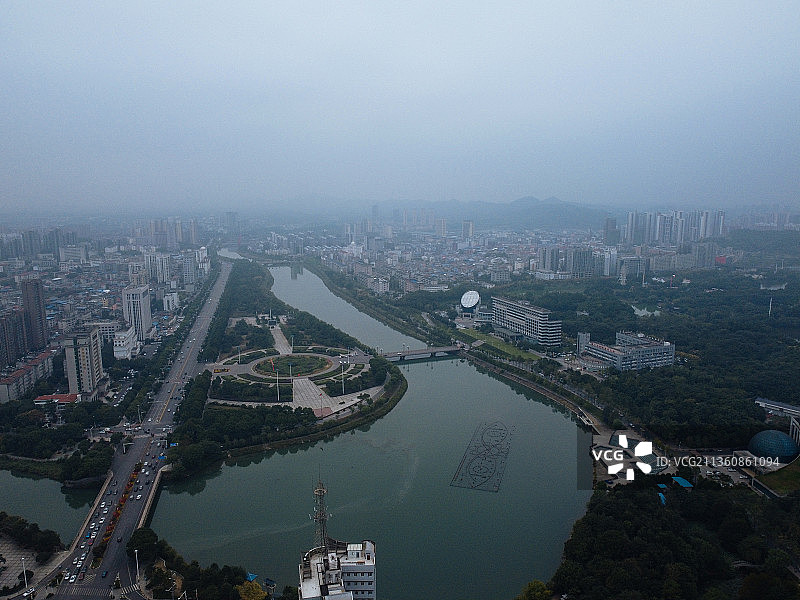 咸宁市 咸安区 咸宁大道 人民广场 十六潭公园 咸宁美术馆图片素材
