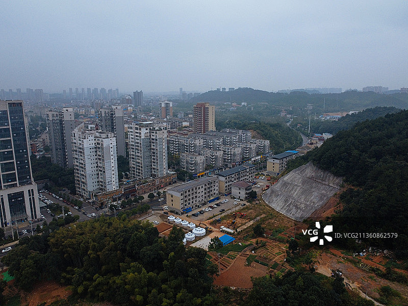 咸宁市，咸安区 银泉大道 金桂路 咸宁传媒大厦 中心医院 博图片素材