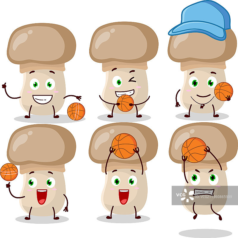 有才华的蘑菇卡通角色图片素材