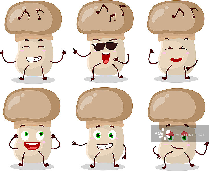 蘑菇舞者卡通图片素材