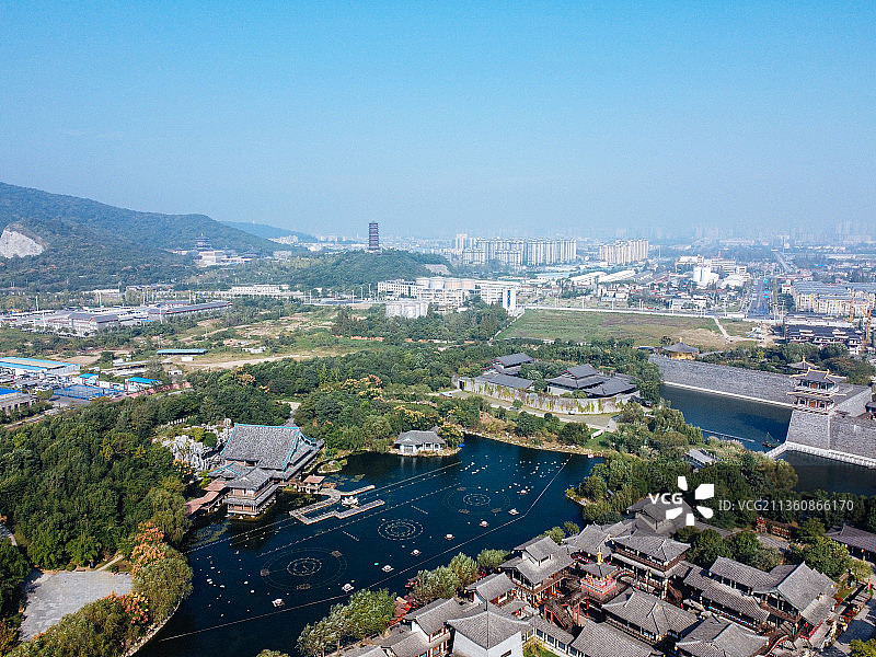 襄阳市 襄城区 向阳路 岘山路  中国唐城 襄阳博物馆 岘首图片素材