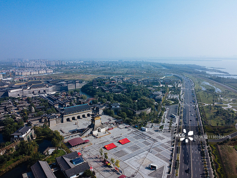 襄阳市 襄城区 向阳路 岘山路  中国唐城 襄阳博物馆 岘首图片素材