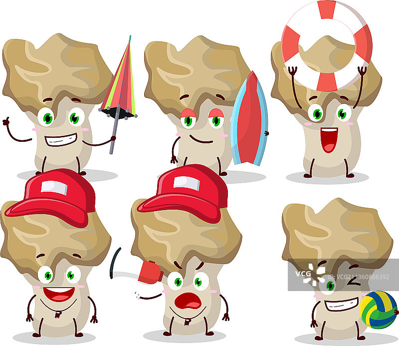 快乐表情刺猬蘑菇卡通角色图片素材