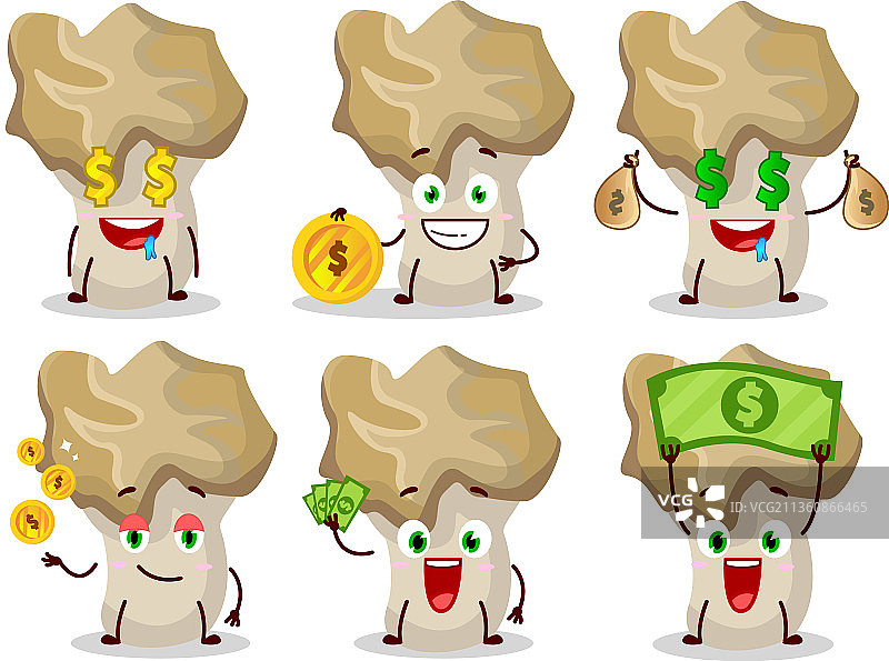 可爱的刺猬蘑菇卡通角色图片素材