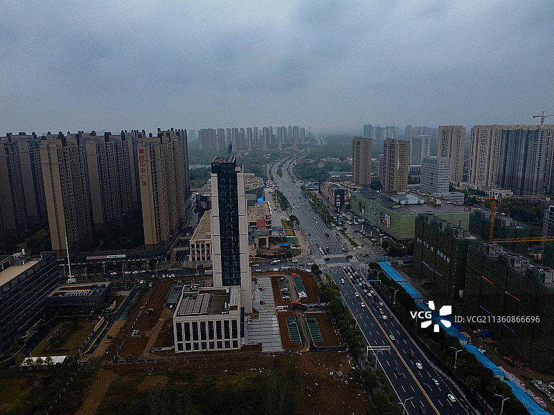 孝感市 孝南区 乾坤大道 孝感市文化中心 复兴大道 崇文广场图片素材
