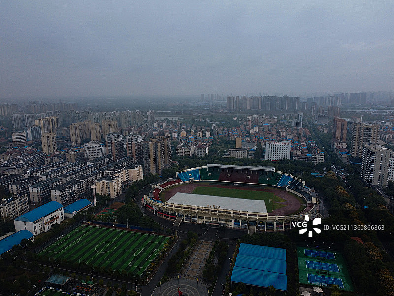 孝感市 孝南区 体育大道 城站路 孝感市体育中心 孝感中心医图片素材