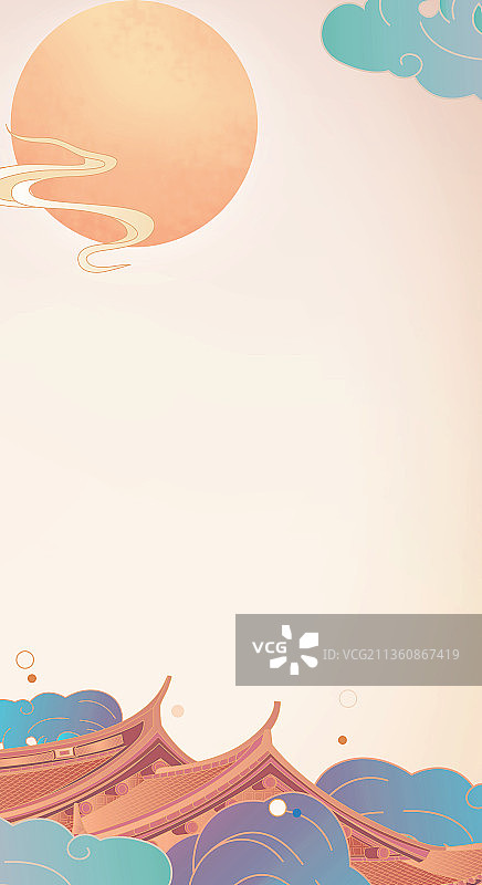 古风屋顶背景图案图片素材