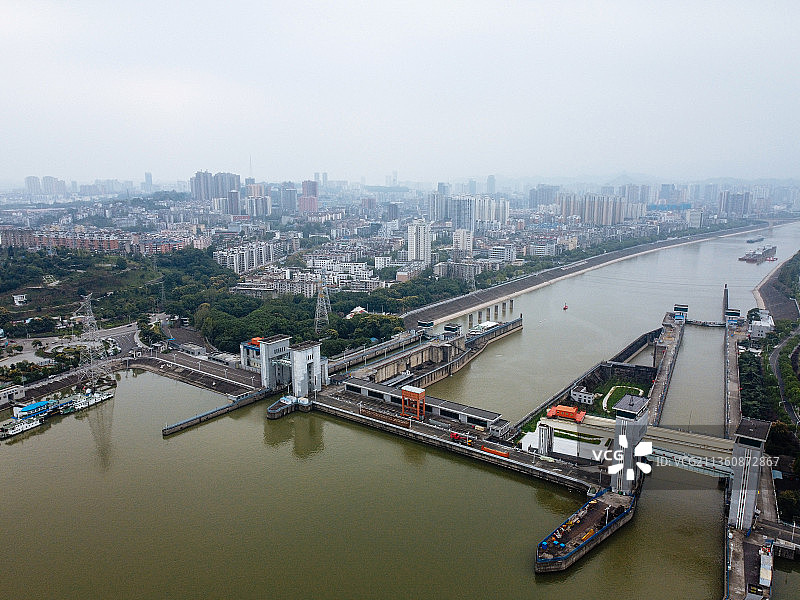 宜昌市 西陵区 葛洲坝船闸景区 葛洲坝 镇平路 长江 水坝图片素材