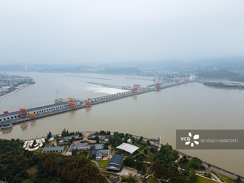 宜昌市 西陵区 葛洲坝船闸景区 葛洲坝 镇平路 长江 水坝图片素材