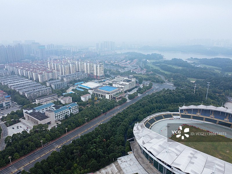益阳市 赫山区 康复南路 梓山西路 大剧院 奥林匹克公园 博图片素材