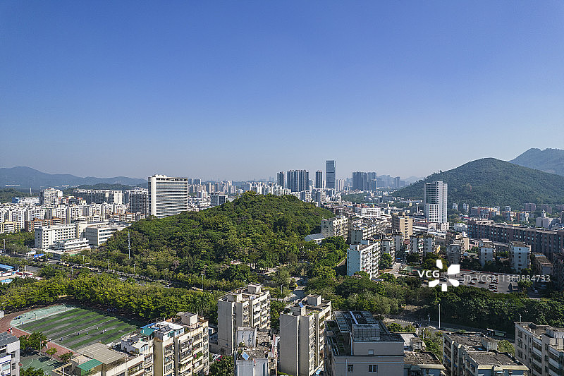 深圳南山区西丽全景图片素材