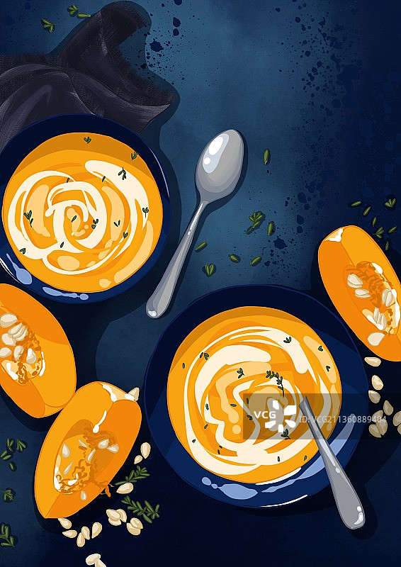 南瓜汤图片素材