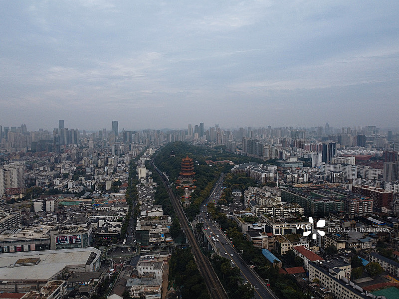 武汉 武昌区 汉阳区 晴川大道  武汉长江大桥 黄鹤楼 晴川图片素材