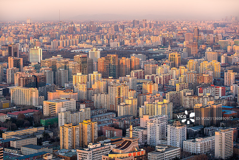 北京城市天际线日落图片素材