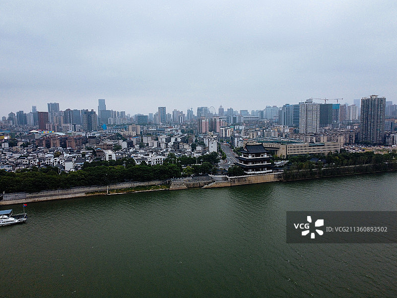 长沙市 天心区 湘江中路 杜甫江阁 西湖路 湘江图片素材