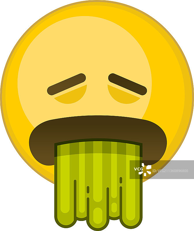 呕吐表情符号厌恶表情生病图片素材