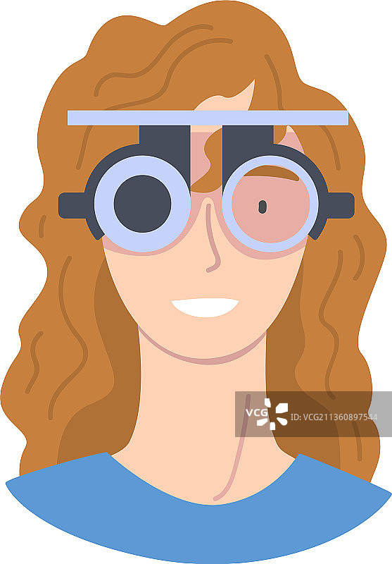 女性眼科与眼科检查图片素材