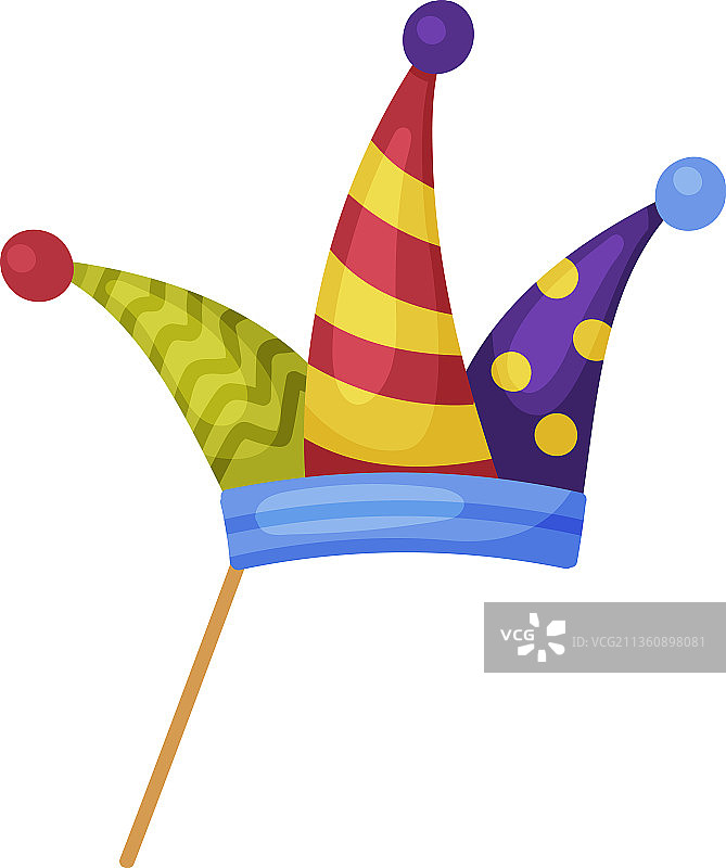 带有小丑帽的杆子图片素材