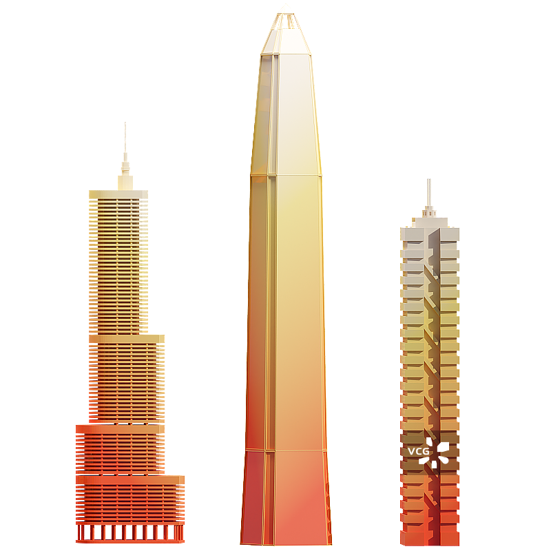 3D免抠立体建筑元素插画素材图片素材