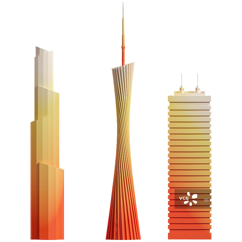 3D免抠立体建筑元素插画素材图片素材
