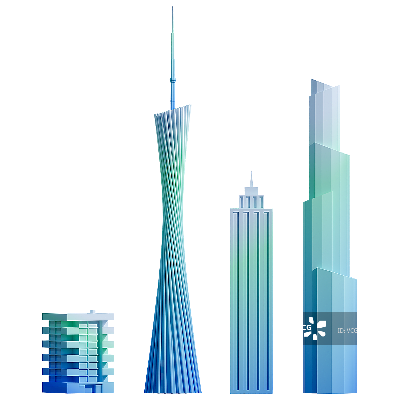 3D免抠立体建筑元素插画素材图片素材