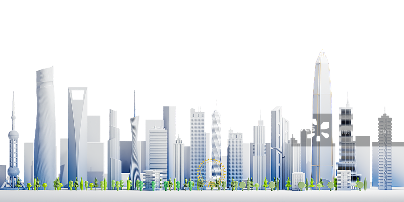 3D免抠立体建筑元素插画素材图片素材